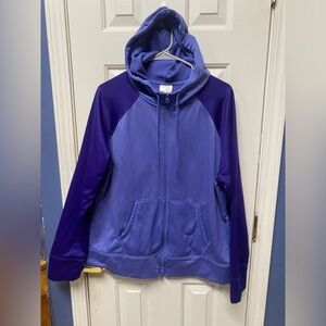 Danskin 2- tone  Purple Full Zip Front Pockets Women Jacket Plus Size XXL